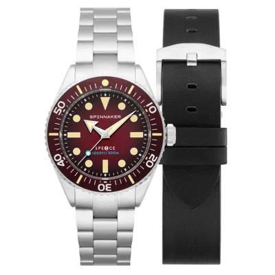 Spinnaker Spence Men's Japanese Automatic Crimson Red Watch In Metallic