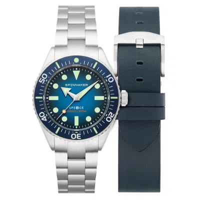 Spinnaker Spence Men's Japanese Automatic Indigo Blue Watch In Neutral