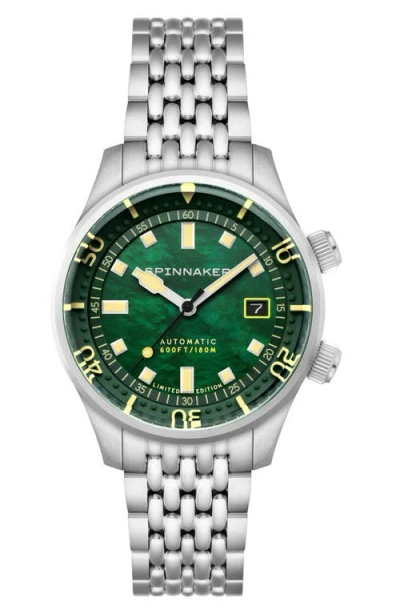 Spinnaker The Bradner Pearl Diver Emerald Tide Automatic Bracelet Watch, 42mm