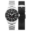 Spinnaker Women's  Spence Men's Japanese Automatic Pitch Black Watch In Black