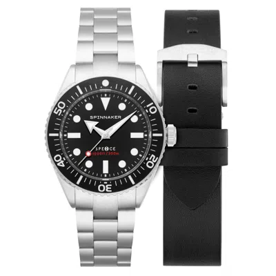 Spinnaker Women's  Spence Men's Japanese Automatic Pitch Black Watch In Metallic