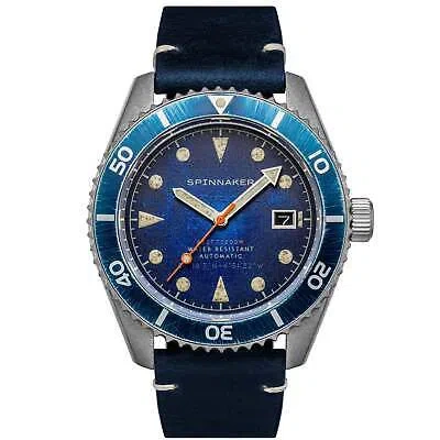 Pre-owned Spinnaker Wreck Automatic Oxidized Blue Watch - Brand