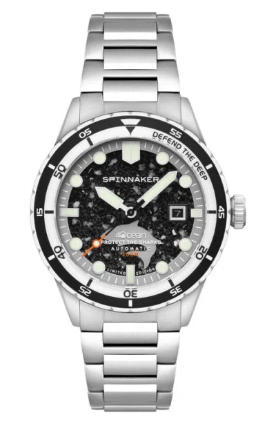 Spinnaker X 4ocean Hass Sharks Limited Edition Automatic Bracelet Watch, 43mm In Metallic
