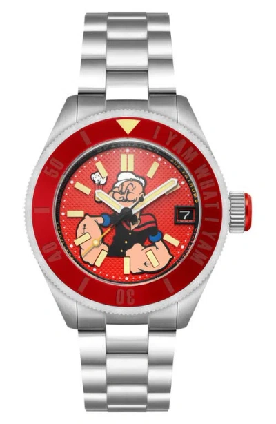 Spinnaker X Popeye Forearm Fury Piccard Automatic Bracelet Watch, 45mm In Multi