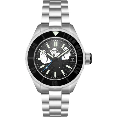 Spinnaker X Popeye Forearm Fury Piccard Automatic Bracelet Watch, 45mm In Silver