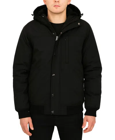 Spire By Galaxy Men's Full-zipper Jacket In Black