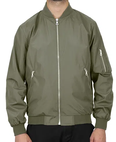 Spire By Galaxy Men's Lightweight Ma-1 Bomber Flight Jacket In Olive