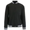 Spire By Galaxy Men's Lightweight Varsity Jacket In Black