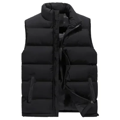 Spire By Galaxy Men's Modern Fit Heavyweight Puffer Bubble Vest In Black