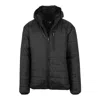 Spire By Galaxy Men's Sherpa Lined Hooded Puffer Jacket In Black