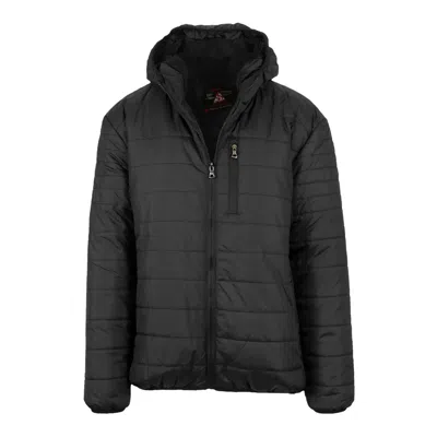 Spire By Galaxy Men's Sherpa Lined Hooded Puffer Jacket In Charcoal