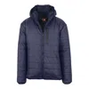 Spire By Galaxy Men's Sherpa Lined Hooded Puffer Jacket In Blue