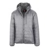 Spire By Galaxy Men's Sherpa Lined Hooded Puffer Jacket In Gray