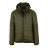Spire By Galaxy Men's Sherpa Lined Hooded Puffer Jacket In Green