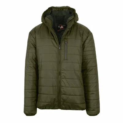 SPIRE BY GALAXY MEN'S SHERPA LINED HOODED PUFFER JACKET