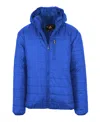 Spire By Galaxy Men's Sherpa Lined Hooded Puffer Jacket In Royal