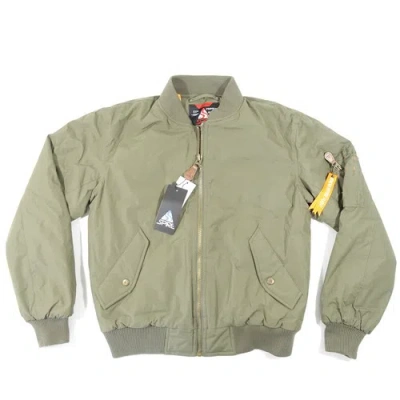 Pre-owned Spire By Galaxy Olive Green Small Aviator Bomber Jacket Mens