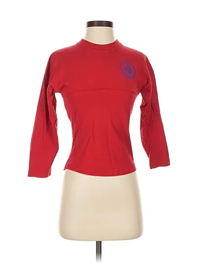 Pre-owned Spirit Jersey 3/4 Sleeve Top Red Turtleneck Tops