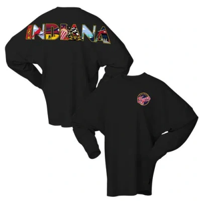 Spirit Jersey Black Indiana Fever Oversized Preppy City Long Sleeve T-shirt In Multi