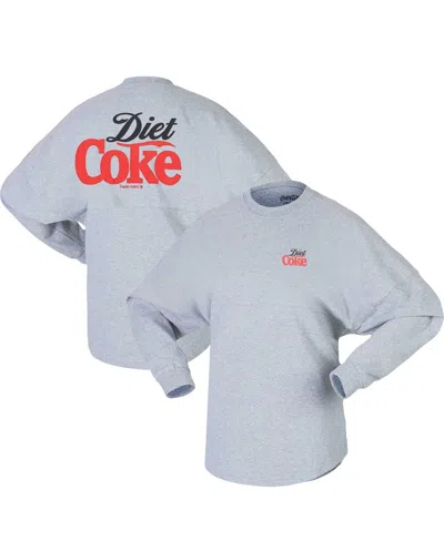 Spirit Jersey Men's And Women's Heather Gray Diet Coke Long Sleeve T-shirt