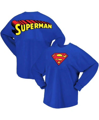 Spirit Jersey Men's And Women's Royal Superman Original Long Sleeve T-shirt