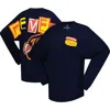 Spirit Jersey Navy Indiana Fever Patches Oversized Long Sleeve T-shirt In Multi