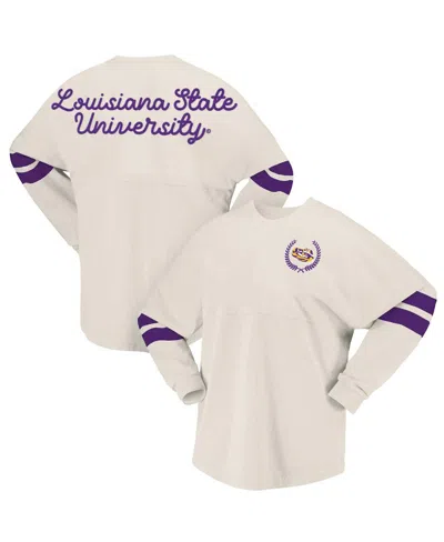 Spirit Jersey Women's Cream Lsu Tigers Oversized T-shirt In White