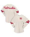 Spirit Jersey Women's Cream Nebraska Huskers Oversized T-shirt In Cream