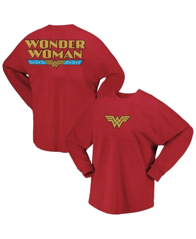 Spirit Jersey Women's Red Wonder Woman Original Long Sleeve T-shirt