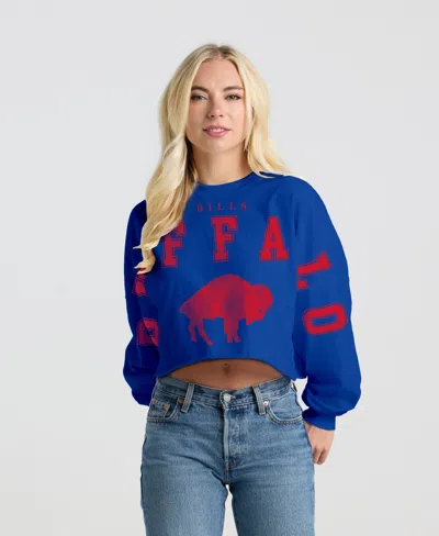 Spirit Jersey Women's Royal Buffalo Bills Cropped Long-sleeve T-shirt