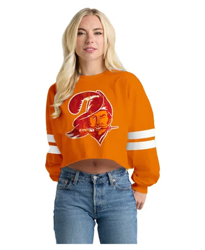 Spirit Jersey Women's Tampa Bay Buccaneers Striped Long-sleeve T-shirt In Orange