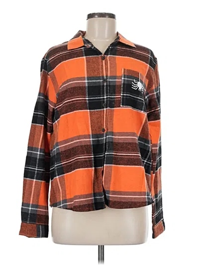 Pre-owned Spirit Long Sleeve Button Down Shirt In Orange