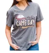 Spirit To A Tee Game Day Leopard Baseball Tee In Grey In Grey