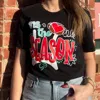 Spirit To A Tee Tis The Season Football T-shirt In Black In Black