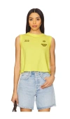 Spiritual Gangster Crawford 222 Nature Graphic Crop Tank In Lemon