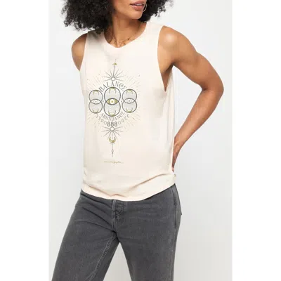 Spiritual Gangster 888 Balance Jade Muscle Tank In Blush