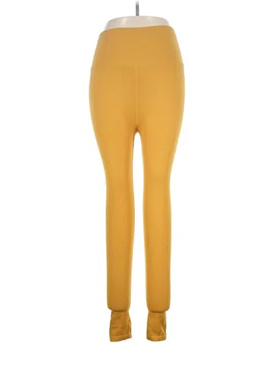 Pre-owned Spiritual Gangster Active Pants In Yellow