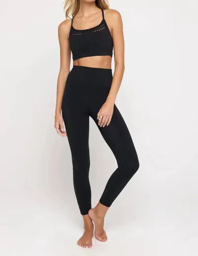 Spiritual Gangster Ada Crochet High Waist Leggings In Black