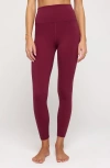 Spiritual Gangster Ada High Waist 7/8 Leggings In Berry