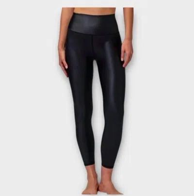Spiritual Gangster Ada Wet Look Leggings In Blk In Black
