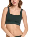 Spiritual Gangster Amara Matte Shine Seamless Bra In Green