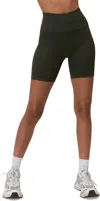 Spiritual Gangster Amara Wide Rib Biker Shorts In Leaf In Green