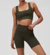 Spiritual Gangster Amara Matte Shine Seamless Bra In Green