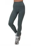 Spiritual Gangster Amara Wide Rib Seamless Leggings In Thyme In Green