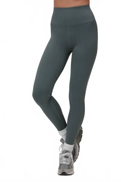 Spiritual Gangster Amara Wide Rib Seamless Leggings In Thyme In Green