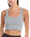 Spiritual Gangster Amor Shimmer Crop Tank In Blue