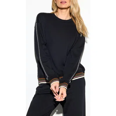 Spiritual Gangster Astrid Relaxed Fit Cotton Blend Sweatshirt In Black