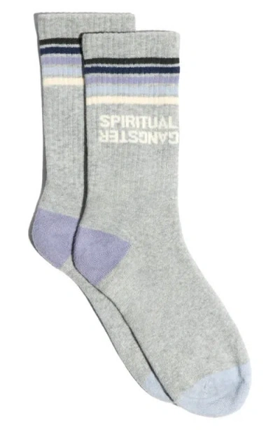 Spiritual Gangster Aura Crew Socks In Gray