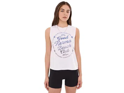 Spiritual Gangster Beach Club Vibe Muscle Tank In Blue