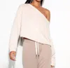 Spiritual Gangster Bella Off The Shoulder Sweatshirt In Neutral